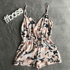 Blush Pink/Blue Romper